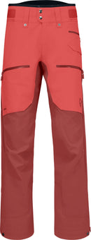Pantalon Lofoten Gore-Tex Pro homme Norrøna, coloris Baked Apple/Port, vue de face