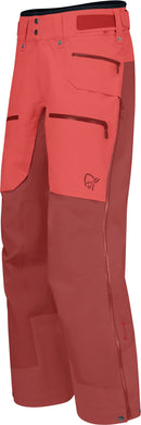 Pantalon Lofoten Gore-Tex Pro homme Norrøna, coloris Baked Apple/Port, vue de trois-quarts