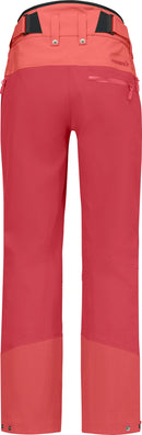 Pantalon Lofoten Gore-Tex Pro femme Norrøna, coloris Deep Sea Coral/Baked Apple, vue de dos
