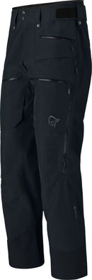 Pantalon Lofoten Gore-Tex Insulated homme Norrøna, coloris Caviar Black, vue de trois-quarts