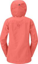 Veste Lofoten Gore-Tex Insulated femme Norrøna, coloris Deep Sea Coral, vue de dos