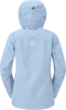 Veste Lofoten Gore-Tex Insulated femme Norrøna, coloris Cashmere Blue, vue de dos