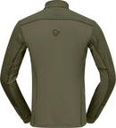 Polaire Lofoten Warm2 homme Norrøna, coloris Olive Night/Deep Lichen Green, vue de dos