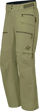 Pantalon Lofoten Flex1 homme Norrøna, coloris Deep Lichen Green, vue de trois-quarts