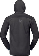 Polaire Trollveggen Warm3 Zip Hood homme Norrøna, coloris Phantom, vue de dos