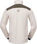 Polaire Trollveggen Warm3 homme Norrøna, coloris Whisper White, vue de dos