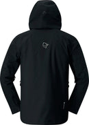 Veste Falketind Gore-Tex homme Norrøna, coloris Caviar Black, vue de dos