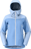 Veste Falketind Gore-Tex femme Norrøna, coloris Allure/Cashmere Blue, vue de face