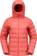 Doudoune Femund Down700 femme Norrøna, coloris Deep Sea Coral, vue de face