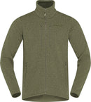 Polaire Femund Warm2 homme Norrøna, coloris Deep Lichen Green, vue de face