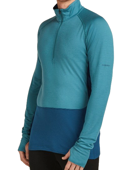 TEE SHIRT ML ZONEKNIT 200 ZIP HOMME ICEBREAKER