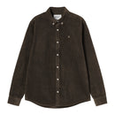 L/S Madison Cord Shirt Carhartt WIP, coloris Tobacco