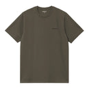 S/S Script Embroidery T-Shirt Carhartt WIP, coloris Cypress / Black