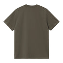 S/S Script Embroidery T-Shirt Carhartt WIP, coloris Cypress / Black, vue de dos