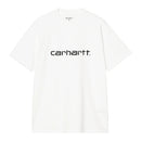 S/S Script T-Shirt Carhartt WIP, coloris White / Black