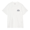 S/S Arch Script T-Shirt Carhartt WIP, coloris White / Dark Navy
