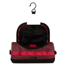 Trousse de Toilette de Voyage Base Camp - S The North Face, coloris Burgundy Crush / TNF Black / Lali Guran, ouverte