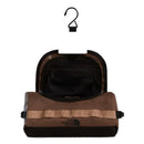 Trousse de Toilette de Voyage Base Camp - S The North Face, coloris Smokey Brown / TNF Black / Garnet, ouverte