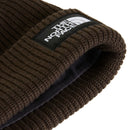 Bonnet Salty Lined The North Face, coloris Dark Chestnut, détail