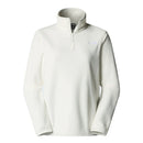 Polaire à col zippé Glacier pour femme The North Face, coloris White Dune, vue de face