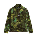 Polaire Glacier Novelty à fermeture zippée 1/4 avec logo imprimé pour homme The North Face, coloris New Taupe Green Yosemite Oak Print, vue de face