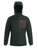 Veste Proton Hoody homme Arc'teryx, coloris Dark Jade / Mongoose, vue de face